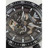  Shop Authentic Emporio Armani Meccanico Automatic Black Dial Black Steel Strap Watch For Men - AR60054 - Luxxuri