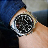  Shop Authentic Emporio Armani Sigma Chronograph Black Dial Silver Steel Strap Watch For Men - AR6098 - Luxxuri