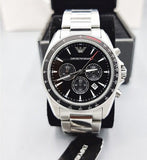  Shop Authentic Emporio Armani Sigma Chronograph Black Dial Silver Steel Strap Watch For Men - AR6098 - Luxxuri