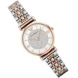  Shop Authentic Emporio Armani Gianni T Bar Quartz White Dial Two Tone Steel Strap Watch For Women - AR80035 - Luxxuri