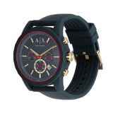  Shop Authentic Armani Exchange Outerbanks Chronograph Blue Dial Blue Silicone Strap Watch For Men - AX1335 - Luxxuri