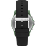  Shop Authentic Armani Exchange Outerbanks Chronograph Black Dial Black Silicone Strap Watch For Men - AX1348 - Luxxuri