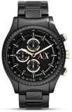  Shop Authentic Armani Exchange Chronograph Black Dial Black Steel Strap Watch For Men - AX1604 - Luxxuri