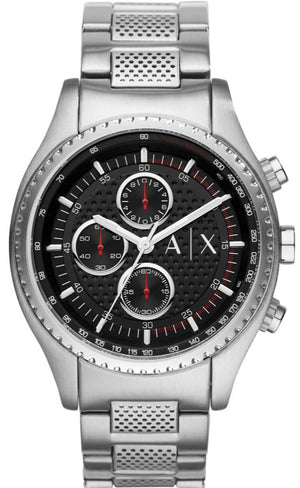  Shop Authentic Armani Exchange The Driver Chronograph Black Dial Silver Steel Strap Watch For Men - AX1612 - Luxxuri