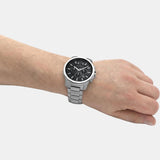  Shop Authentic Armani Exchange Banks Chronograph Black Dial Silver Steel Strap Watch For Men - AX1720 - Luxxuri