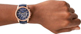  Shop Authentic Armani Exchange Banks Chronograph Blue Dial Blue Leather Strap Watch For Men - AX1723 - Luxxuri