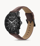  Shop Authentic Emporio Armani Chronograph Black Dial Brown Leather Strap Watch For Men - AR11078 - Luxxuri