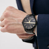  Shop Authentic Armani Exchange Hampton Chronograph Black Dial Black Steel Strap Watch For Men - AX2413 - Luxxuri