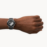  Shop Authentic Armani Exchange Cayde Chronograph Black Dial Black Leather Strap Watch for Men - AX2745 - Luxxuri