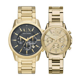  Shop Authentic Armani Exchange Banks Chronograph Black Dial Gold Steel Strap Watch For Men - AX1721 - Luxxuri