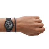  Shop Authentic Armani Exchange Chronograph Black Dial Black Steel Strap Watch For Men - AX7140 - Luxxuri