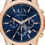  Shop Authentic Armani Exchange Banks Chronograph Blue Dial Blue Leather Strap Watch For Men - AX1723 - Luxxuri