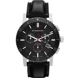 Shop Authentic Burberry The City Black Dial Black Leather Strap Watch for Men - BU9382 - Luxxuri