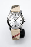  Shop Authentic Burberry The City Nova Silver Dial Brown Leather Strap Watch for Women - BU9212 - Luxxuri