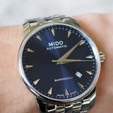  Shop Authentic Mido Baroncelli II Automatic Blue Dial Silver Steel Strap Watch For Men - M8600.4.15.1 - Luxxuri