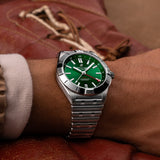  Shop Authentic Breitling Chronomat GMT 40 Green Dial Silver Steel Strap Watch for Men - A32398101L1A1 - Luxxuri