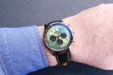  Shop Authentic Breitling Navitimer B01 Chronograph 43 Green Dial Black Leather Strap Watch for Men - AB0138241L1P1 - Luxxuri