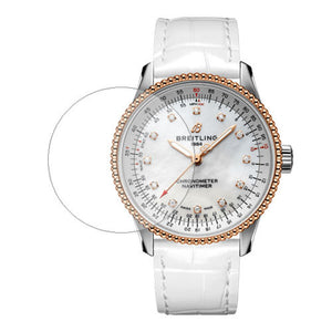  Shop Authentic Breitling Navitimer Automatic 35 Mother of Pearl Dial White Leather Strap Watch for Women - U17395211A1P3 - Luxxuri