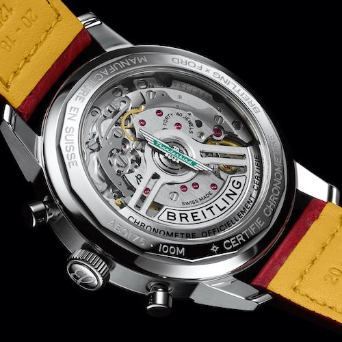  Shop Authentic Breitling Top Time B01 Ford Thunderbird White Dial Red Leather Strap Watch for Men - AB01766A1A1X1 - Luxxuri