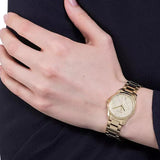  Shop Authentic Gucci G Timeless Gold Dial Gold Steel Strap Watch For Women - YA126553 - Luxxuri