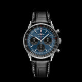 Shop Authentic Breitling Navitimer B01 Chronograph 41 Blue Dial Black Leather Strap Watch for Men - AB0139241C1P1 - Luxxuri