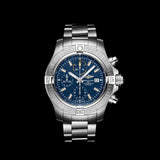  Shop Authentic Breitling Avenger Chronograph 45mm Blue Dial Silver Steel Strap Watch for Men - A13317101C1A1 - Luxxuri