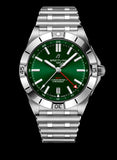  Shop Authentic Breitling Chronomat GMT 40 Green Dial Silver Steel Strap Watch for Men - A32398101L1A1 - Luxxuri