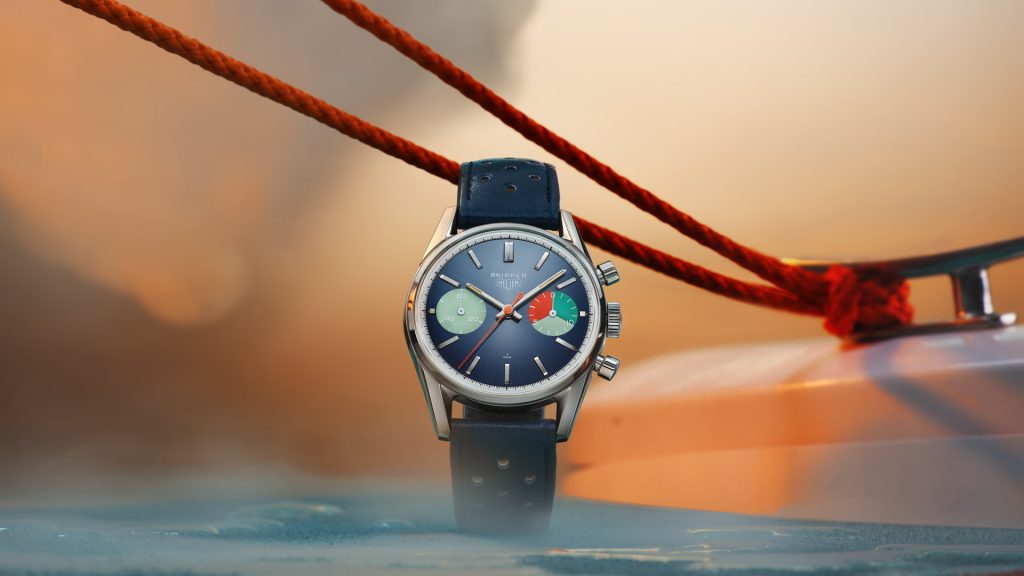  Shop Authentic Tag Heuer Carrera Skipper Automatic Chronograph Blue Dial Blue Nylon Strap Watch for Men - CBS2213.FN6002 - Luxxuri