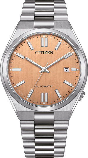  Shop Authentic Citizen Tsuyosa Automatic Salmon Orange Dial Silver Steel Strap Watch For Men - NJ0159-86Z - Luxxuri