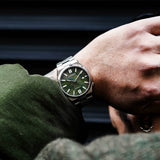  Shop Authentic Citizen Tsuyosa Automatic Camouflage Green Dial Silver Steel Strap Watch For Men - NJ0159-86X - Luxxuri