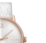  Shop Authentic Calvin Klein Accent White Dial White Leather Strap Watch for Men - K2Y2X6KW - Luxxuri