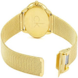  Shop Authentic Calvin Klein Minimal Silver Dial Gold Mesh Bracelet Watch for Women - K3M22526 - Luxxuri