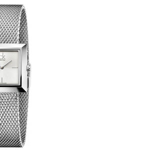  Shop Authentic Calvin Klein Mark Silver Dial Silver Mesh Bracelet Watch for Women - K3R23126 - Luxxuri