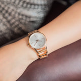  Shop Authentic Calvin Klein Stately White Dial Gold Steel Strap Watch for Women - K3G2362W - Luxxuri