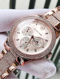 Shop Authentic Michael Kors Tibby Chronograph Crystals Rose Gold Dial Rose Gold Steel Strap Watch For Women - MK6826 - Luxxuri