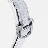 Shop Authentic Cartier Ballon Bleu De Cartier Silver Dial White Leather Strap Watch for Women - W6920086 - Luxxuri