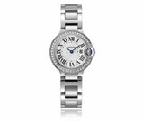  Shop Authentic Cartier Ballon Bleu De Cartier Diamonds White Dial Silver Steel Strap Watch for Women - W4BB0015 - Luxxuri