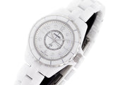  Shop Authentic Chanel J12 Diamonds Quartz Mother of Pearl White Dial White Steel Strap Watch for Women - J12 H2570 - Luxxuri