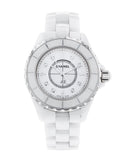  Shop Authentic Chanel J12 Diamonds Quartz Ceramic White Dial White Steel Strap Watch for Women - J12 H2422 - Luxxuri