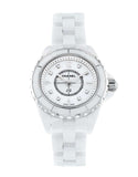  Shop Authentic Chanel J12 Diamonds Quartz Mother of Pearl White Dial White Steel Strap Watch for Women - J12 H2570 - Luxxuri