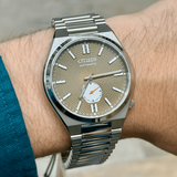  Shop Authentic Citizen Tsuyosa Automatic Titanium Yellow Dial Silver Steel Strap Watch For Men - NK5010-51X - Luxxuri