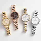  Shop Authentic Fossil Neutra Chronograph Mother of Pearl Brown Dial Rose Gold Steel Strap Watch for Women - ES5218 - Luxxuri
