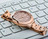  Shop Authentic Michael Kors Slim Runway Rose Gold Dial Rose Gold Steel Strap Watch for Women - MK4658 - Luxxuri