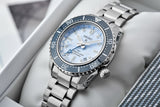  Shop Authentic Seiko Prospex Limited Edition Automatic GMT Glacier Blue Dial Silver Steel Strap Watch For Men - SPB385J1 - Luxxuri