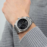  Shop Authentic Emporio Armani Federico Chronograph Black Dial Silver Steel Strap Watch For Men - AR11560 - Luxxuri