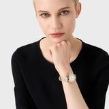  Shop Authentic Emporio Armani Gianni T Bar Crystals Silver Dial Brown Leather Strap Watch For Women - AR11518 - Luxxuri