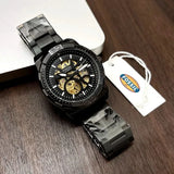  Shop Authentic Fossil Bronson Automatic Skeleton Black Dial Black Steel Strap Watch for Men - ME3217 - Luxxuri