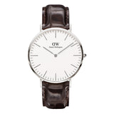  Shop Authentic Daniel Wellington Classic York White Dial Black Leather Strap Watch For Men - DW00100025 - Luxxuri