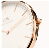  Shop Authentic Daniel Wellington Classic Glasgow White Dial Two Tone NATO Strap Watch For Women - DW00100031 - Luxxuri