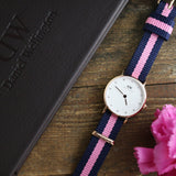  Shop Authentic Daniel Wellington Classy Winchester White Dial Two Tone NATO Strap Watch For Women - DW00100065 - Luxxuri